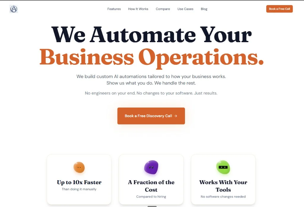 Agent School website screenshot: navigation, hero headline, and feature tiles